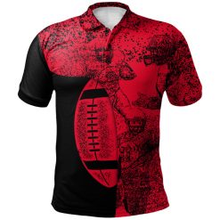 NCAA Cincinnati Bearcats Red Black Polo Shirt V3