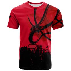NCAA Cincinnati Bearcats Custom Text Number Red Black T-Shirt V2