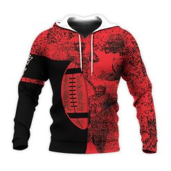 NCAA Cincinnati Bearcats Red Black Pullover Hoodie V3