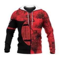 NCAA Cincinnati Bearcats Red Black Zip Up Hoodie V3