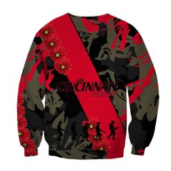 Alternative view of NCAA Cincinnati Bearcats Red Flowers Sweatshirt