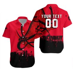Alternative view of NCAA Cincinnati Bearcats Custom Text Number Red Black Hawaiian Shirt V14