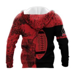 Alternative view of NCAA Cincinnati Bearcats Red Black Zip Up Hoodie V3