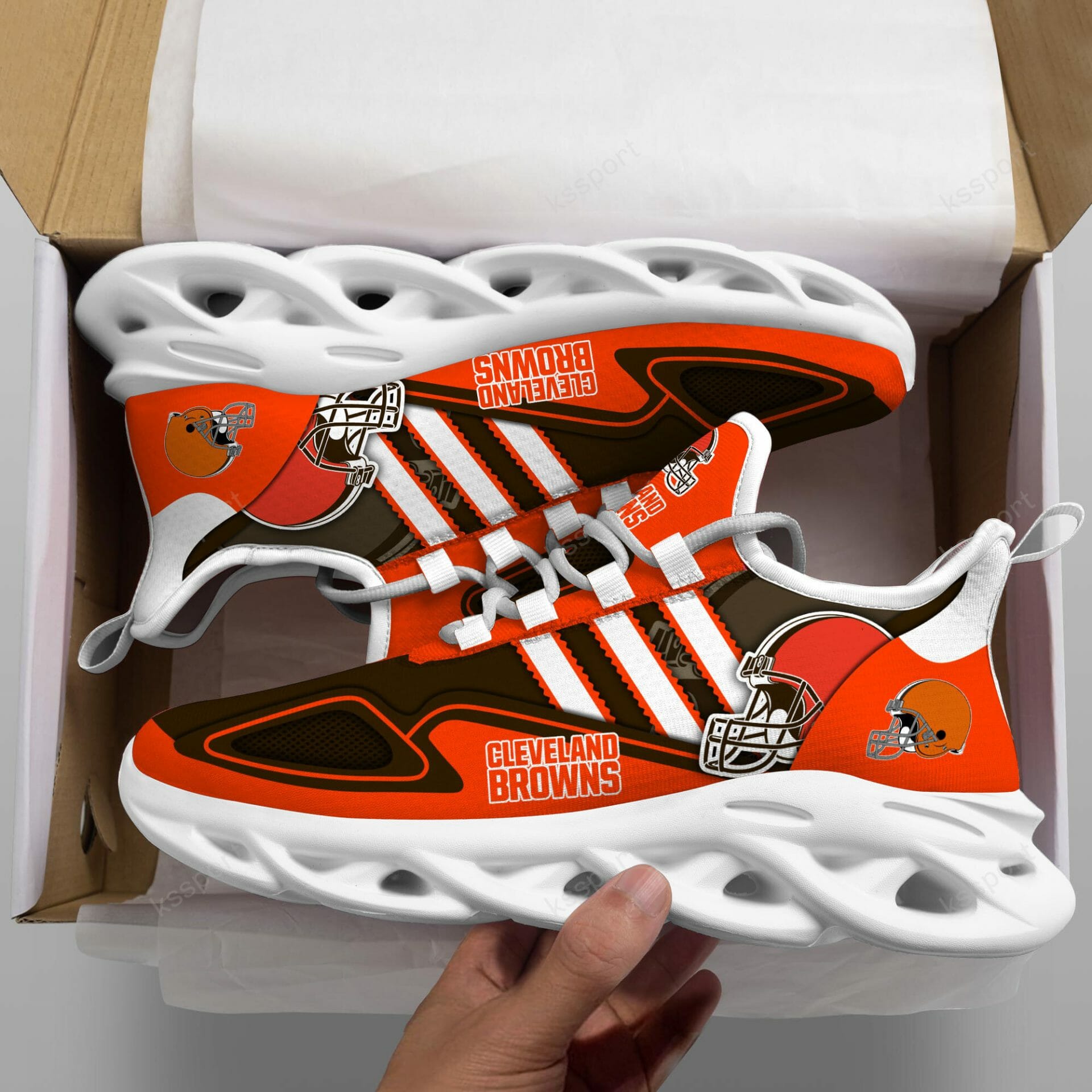 NFL Cleveland Browns Brown Orange Max Soul Shoes V3 NFL Cleveland Browns Brown Orange Max Soul Shoes V3