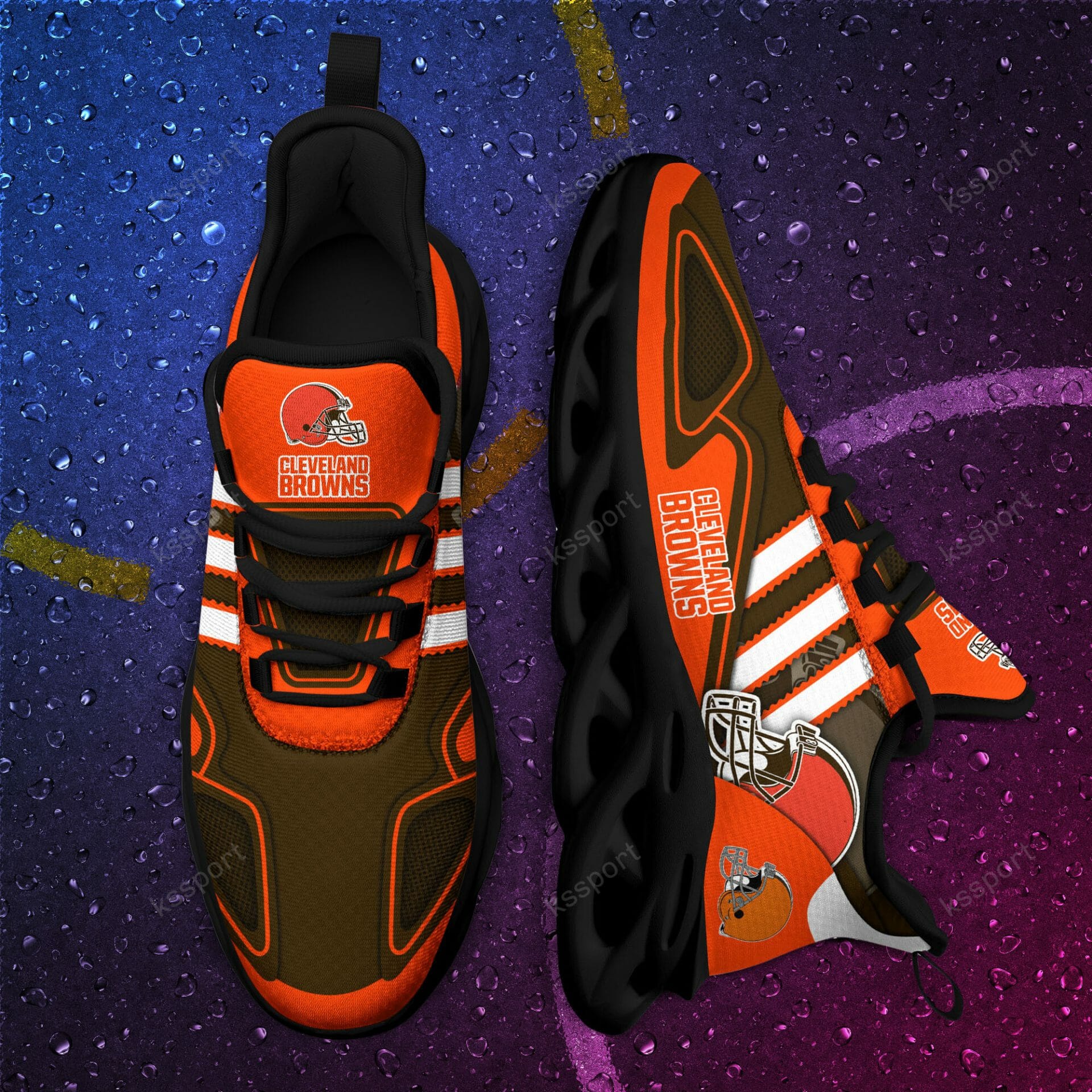 NFL Cleveland Browns Brown Orange Max Soul Shoes V3 NFL Cleveland Browns Brown Orange Max Soul Shoes V3