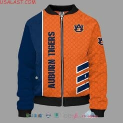 NCAA Auburn Tigers Orange Navy Blue Bomber Jacket