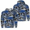 NCAA Pittsburgh Panthers Coconut Tree Blue Pullover Hoodie