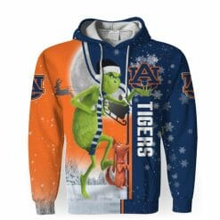 Alternative view of NCAA Auburn Tigers The Grinch Christmas Pullover Hoodie