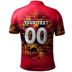 Alternative view of NCAA Iowa State Cyclones Custom Text Number Cardinal Orange Polo Shirt