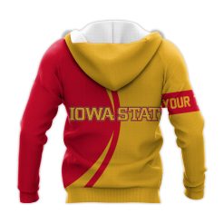 Alternative view of NCAA Iowa State Cyclones Custom Text Champions Zip Up Hoodie
