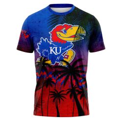 NCAA Kansas Jayhawks Coconut Tree Tropical T-Shirt