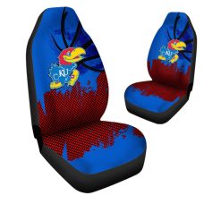 NCAA Kansas Jayhawks Blue Red Car Seat Covers