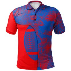 NCAA Kansas Jayhawks Blue Red Polo Shirt V2