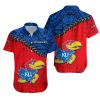 NCAA Kansas Jayhawks Blue Red Hawaiian Shirt V3