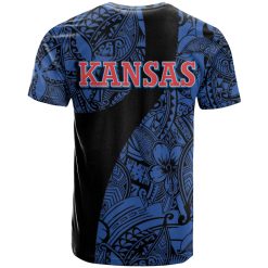 Alternative view of NCAA Kansas Jayhawks Blue Black T-Shirt
