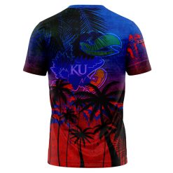 Alternative view of NCAA Kansas Jayhawks Coconut Tree Tropical T-Shirt