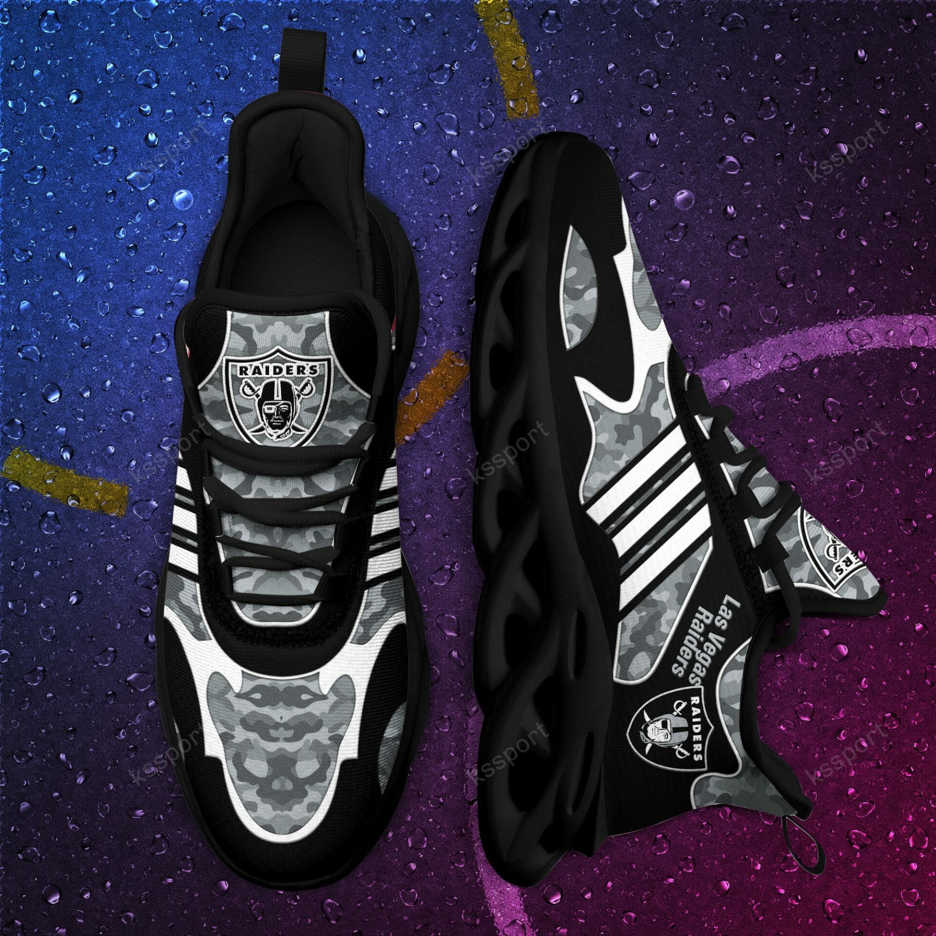 NFL Las Vegas Raiders Camo Black Max Soul Shoes NFL Las Vegas Raiders Camo Black Max Soul Shoes