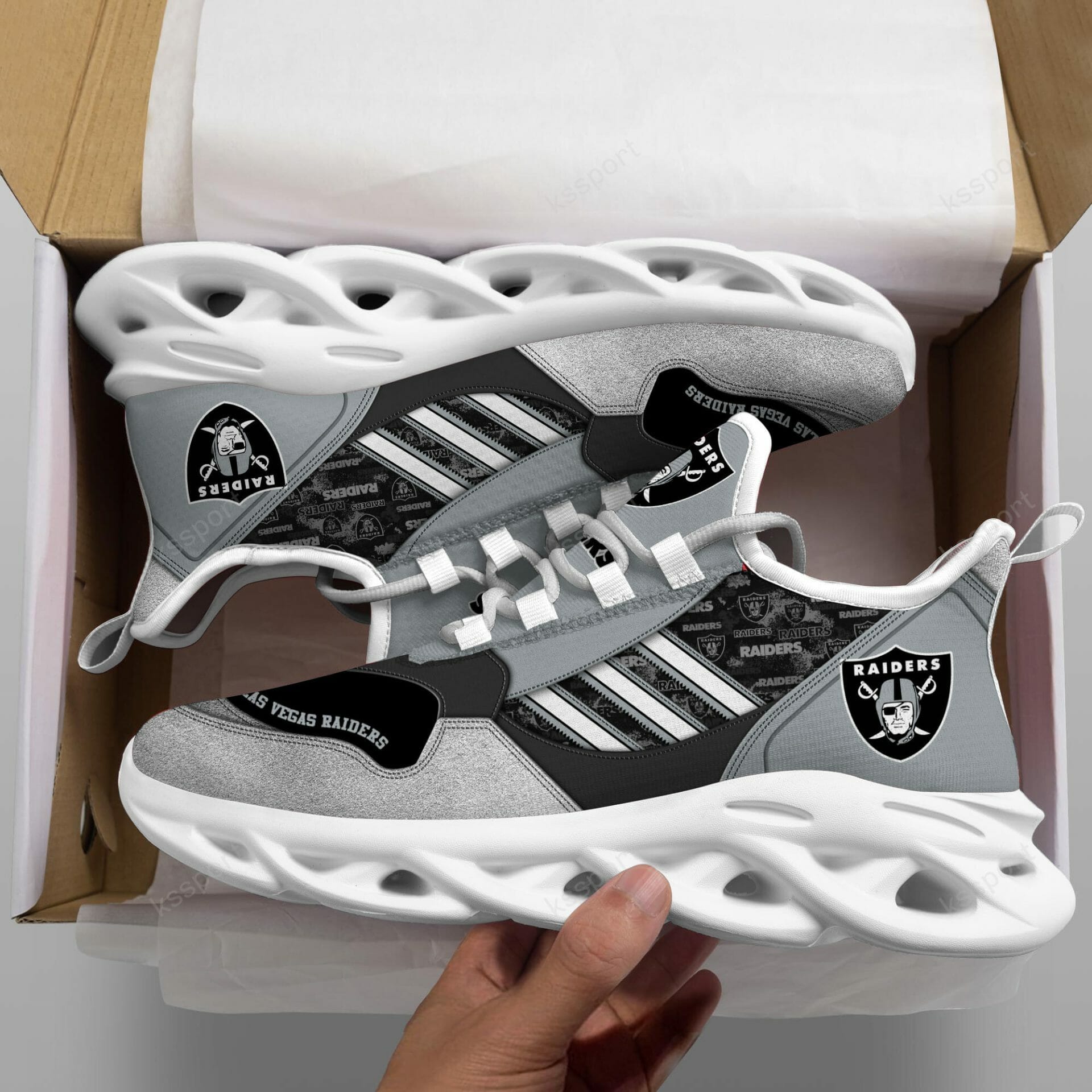 NFL Las Vegas Raiders Silver Max Soul Shoes