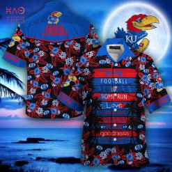 NCAA Kansas Jayhawks Black Blue Hawaiian Shirt