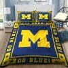 NCAA Michigan Wolverines Navy Blue Maize Bedding Set V2