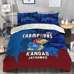 Alternative view of NCAA Kansas Jayhawks Champions 2022 Bedding Set V2