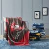 NFL Tampa Bay Buccaneers Black Red Est 1976 Fleece Blanket