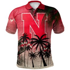 NCAA Nebraska Cornhuskers Coconut Tree Polo Shirt