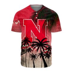 NCAA Nebraska Cornhuskers Coconut Tree Baseball Jersey