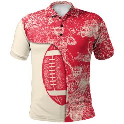 NCAA Nebraska Cornhuskers Red Cream Polo Shirt