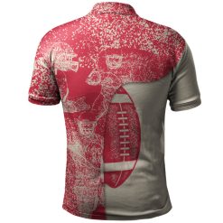 Alternative view of NCAA Nebraska Cornhuskers Red Cream Polo Shirt
