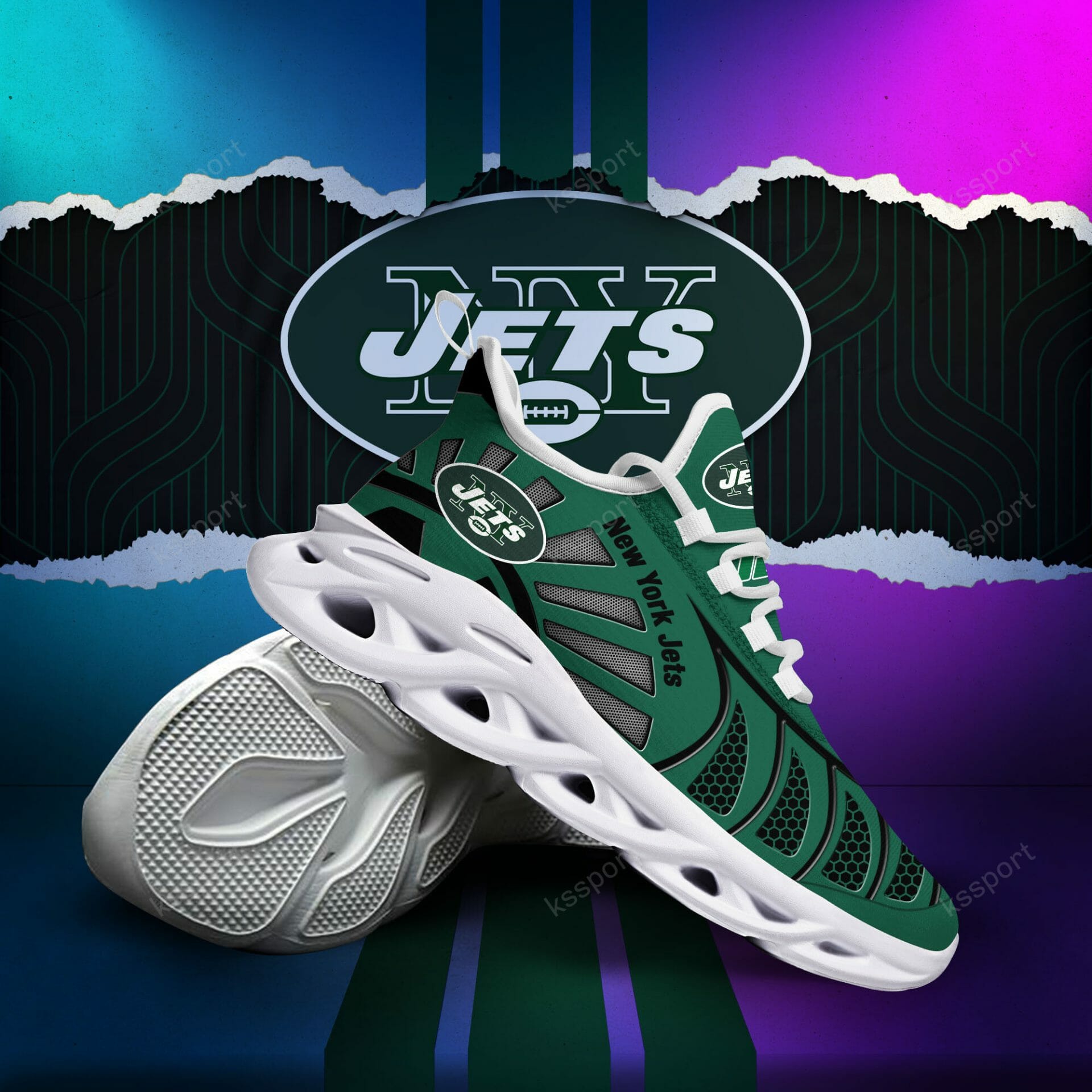 NFL New York Jets Green Max Soul Shoes