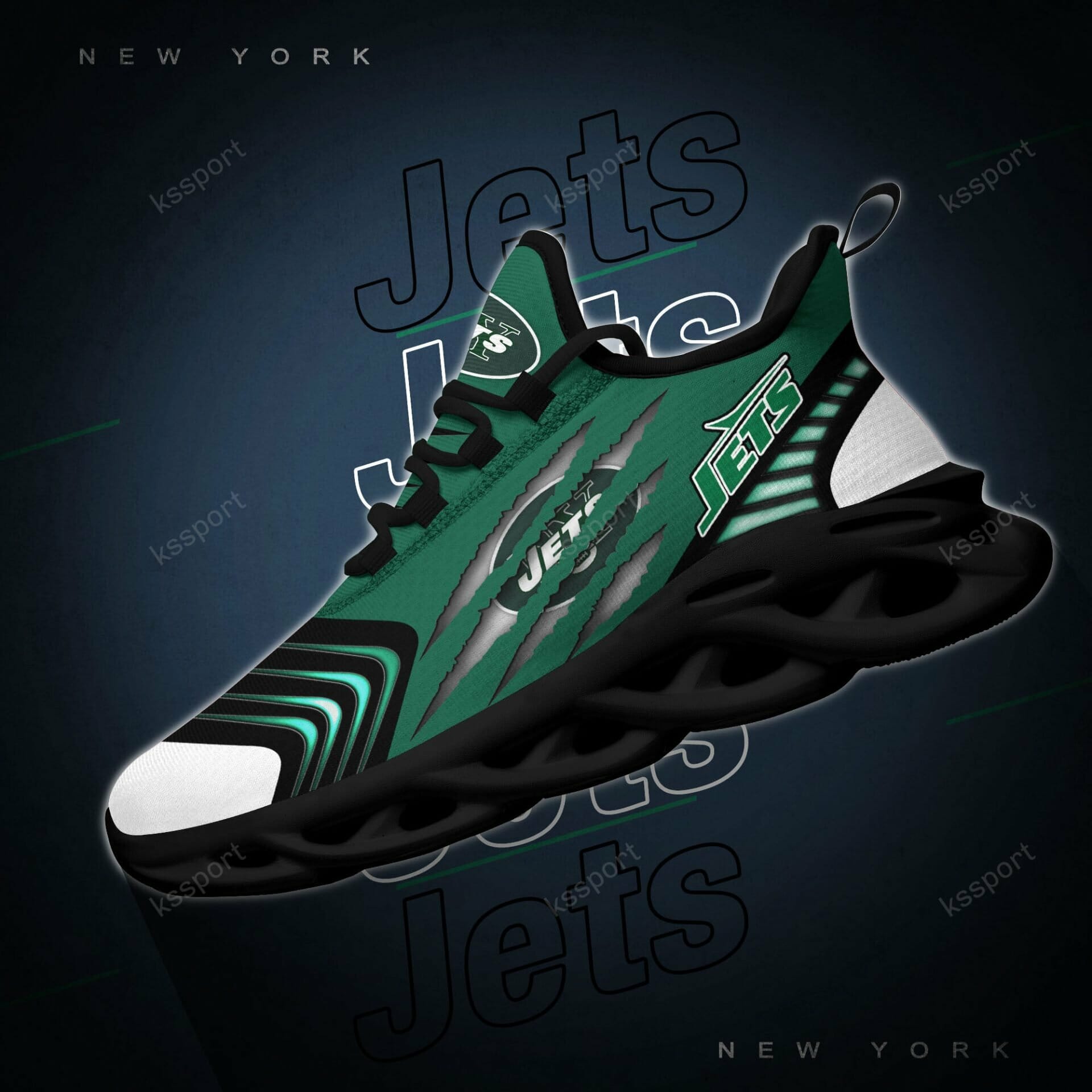 NFL New York Jets Green Black Max Soul Shoes NFL New York Jets Green Black Max Soul Shoes