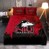 NCAA Northern Illinois Huskies Red Black Bedding Set V7