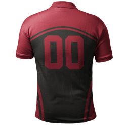 Alternative view of NCAA Northern Illinois Huskies Custom Text Number Red Black Polo Shirt V2