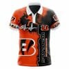 NFL Cincinnati Bengals Orange Black Polo Shirt
