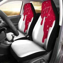 NCAA Wisconsin Badgers White Red Car Seat Covers