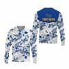 NCAA Pittsburgh Panthers White Blue Flowers Sweatshirt