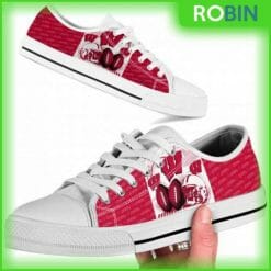 Alternative view of NCAA Wisconsin Badgers Helmet Low Top Shoes