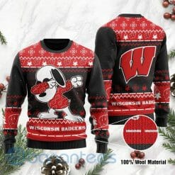 NCAA Wisconsin Badgers Snoopy Sweater