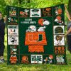 NCAA Miami Hurricanes Snoopy Orange Quilt Blanket