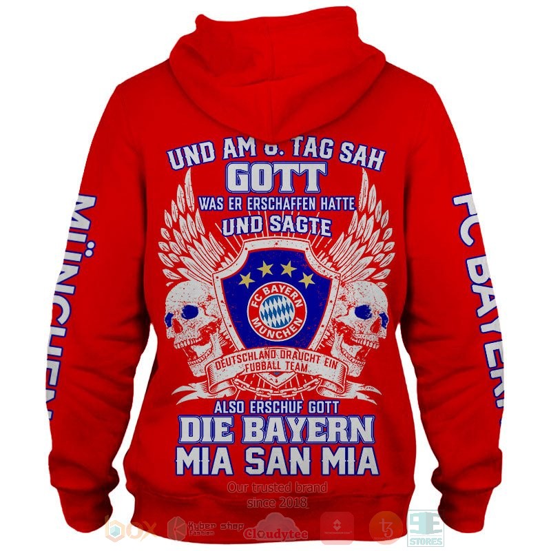 Bayern Munich Red Mia San Mia Pullover Hoodie Bayern Munich Red Mia San Mia Pullover Hoodie