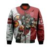 NCAA Indiana Hoosiers Custom Number White Crimson Bomber Jacket