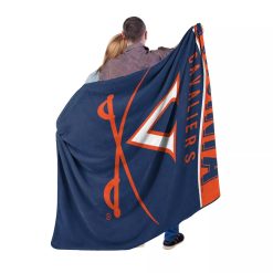 Alternative view of NCAA Virginia Cavaliers Blue Orange Fleece Blanket