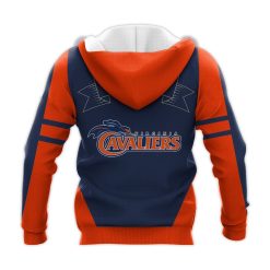 Alternative view of NCAA Virginia Cavaliers Orange Blue Pullover Hoodie V3