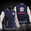 NCAA Ole Miss Rebels Navy Blue Baseball Jacket