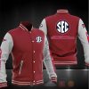 NCAA Ole Miss Rebels Red Grey Baseball Jacket