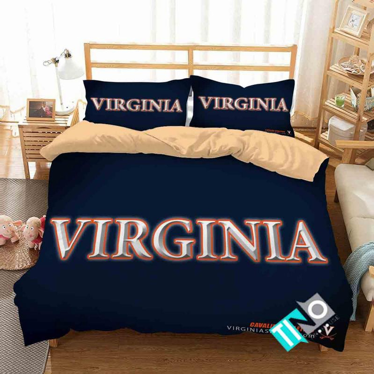 NCAA Virginia Cavaliers Blue Bedding Set