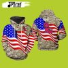 NCAA Ole Miss Rebels American Flag Camo Pullover Hoodie