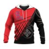 NCAA Ole Miss Rebels Custom Text Red Black Celtic Pullover Hoodie