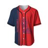 NCAA Ole Miss Rebels Custom Text Number Red Blue Baseball Jersey V5